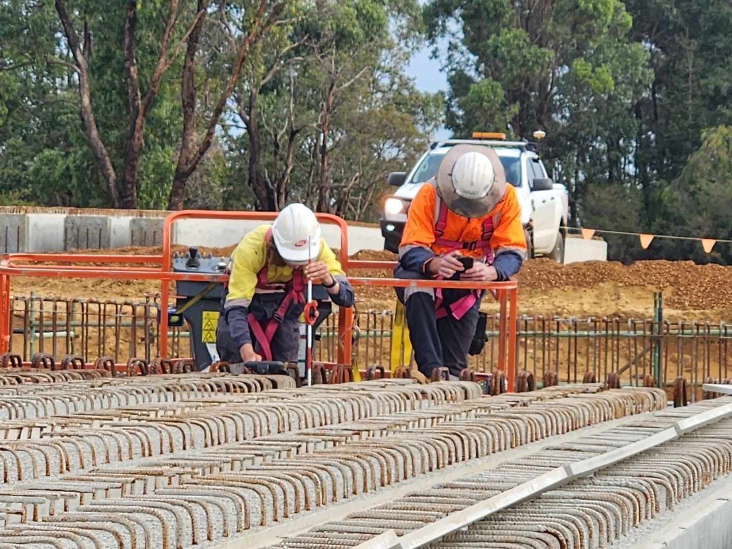 Construction surveyor at work in Western Australia