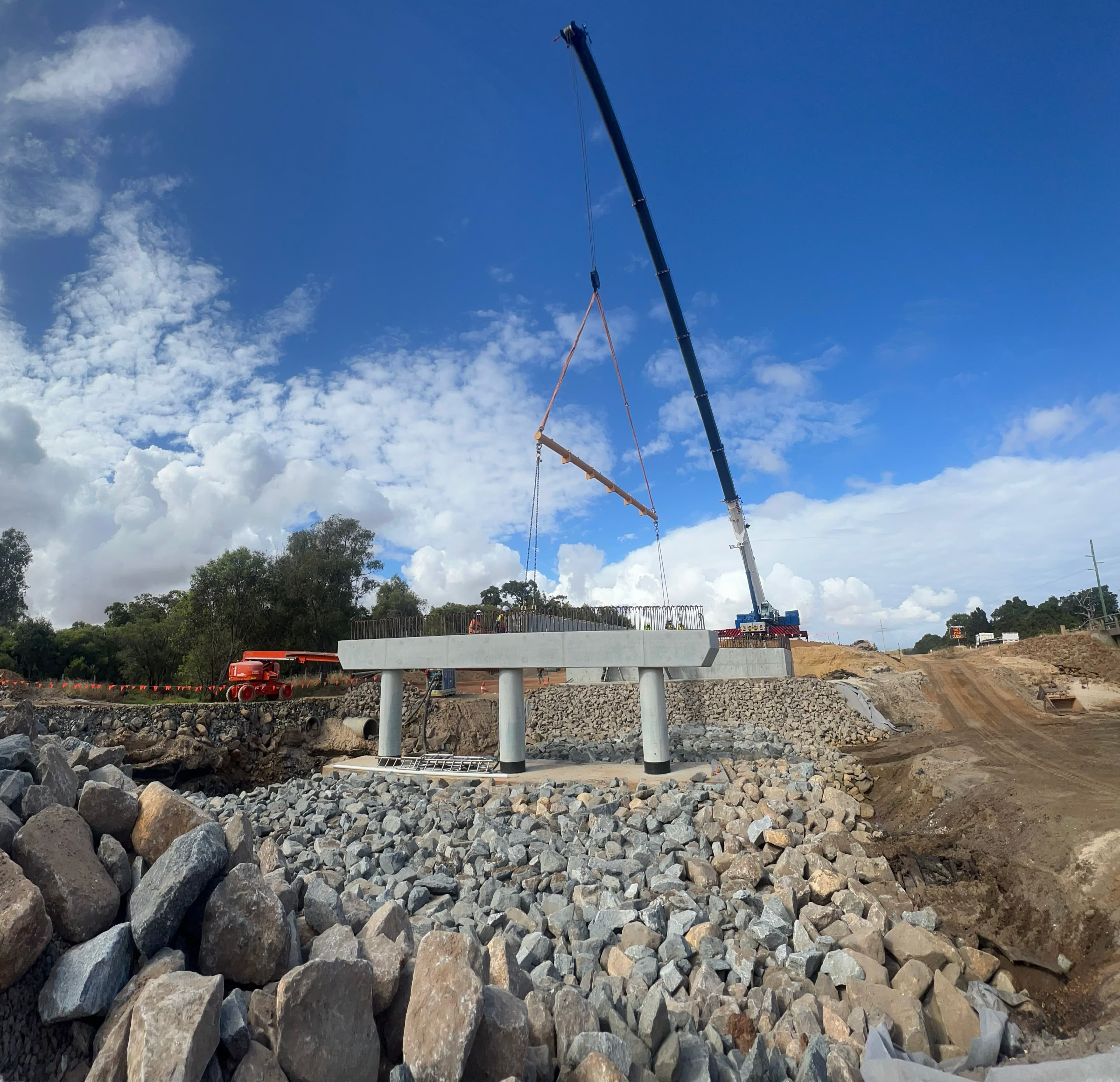Road alignment set-out for Bussell Highway Duplication