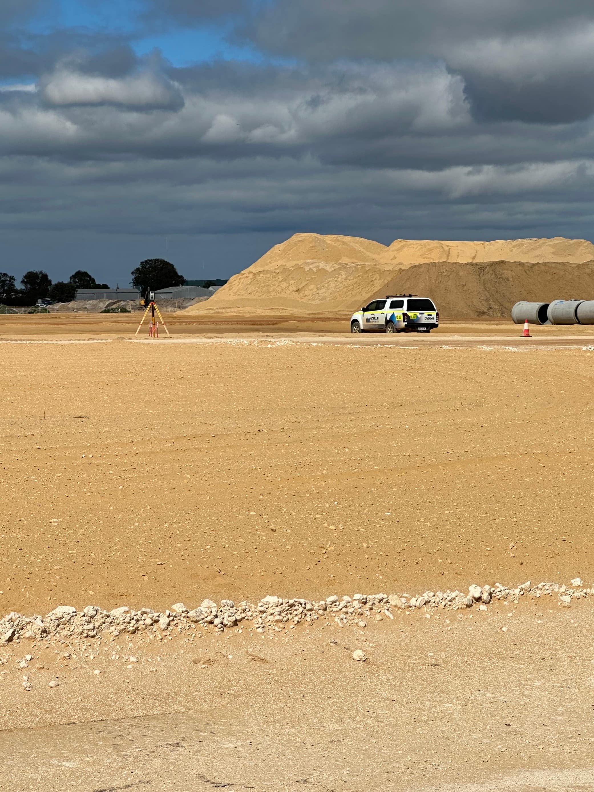 UAV capture and machine control support at Paris Grove