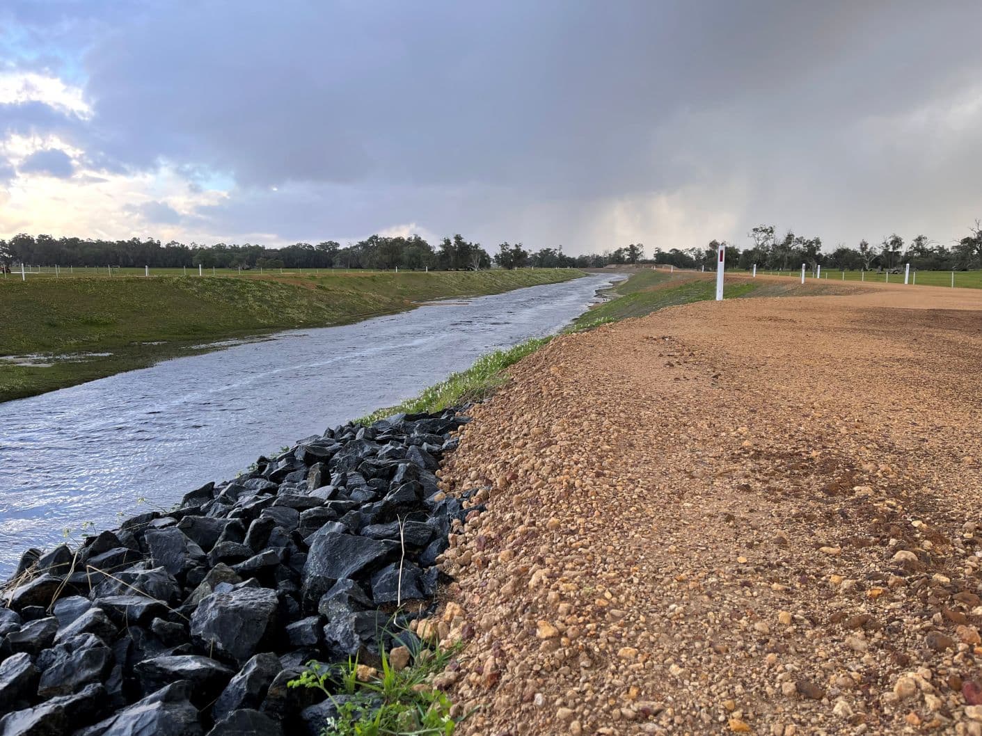 Sheet piling and flood mitigation survey support in Busselton