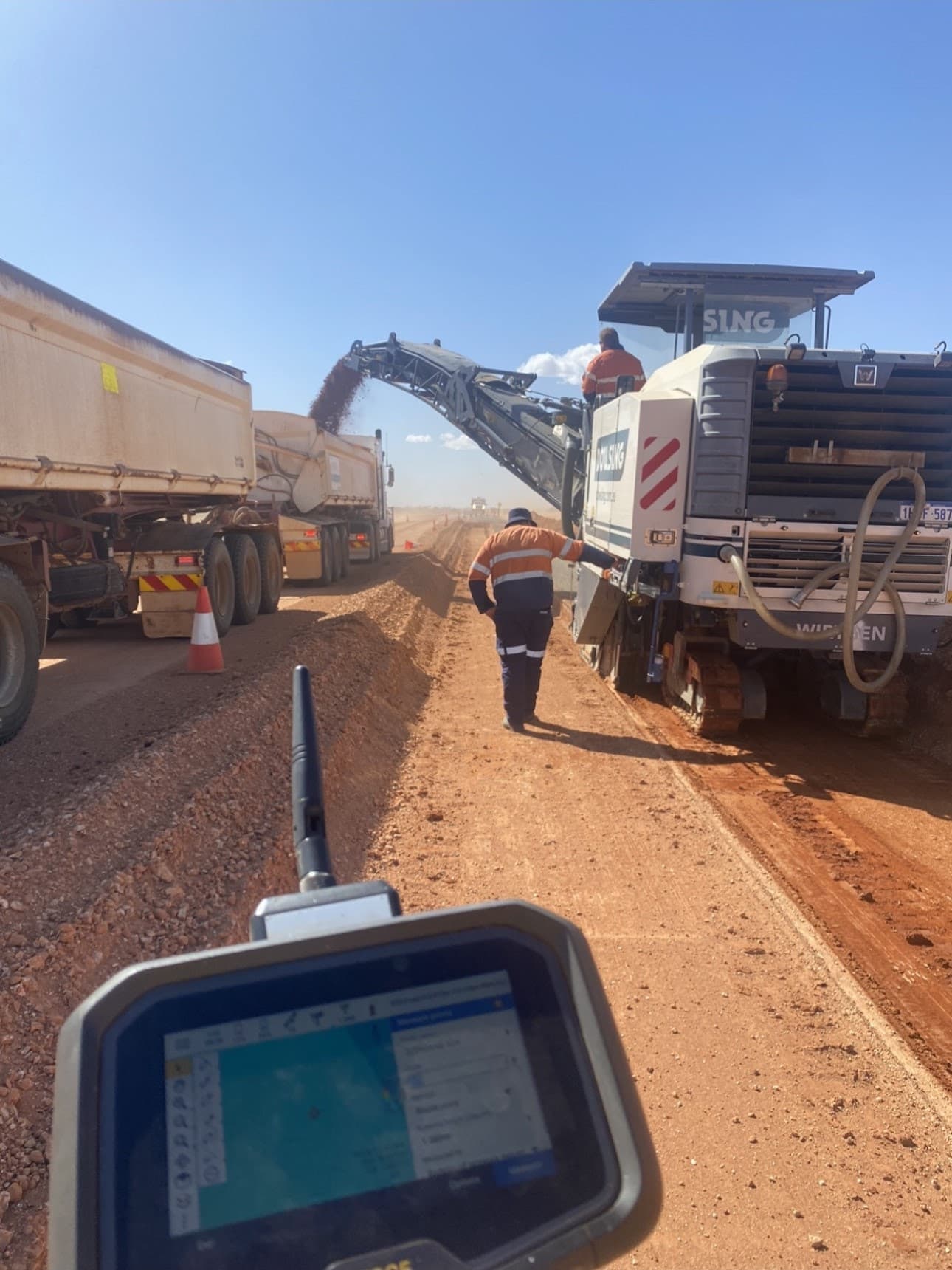 Survey control on infrastructure site