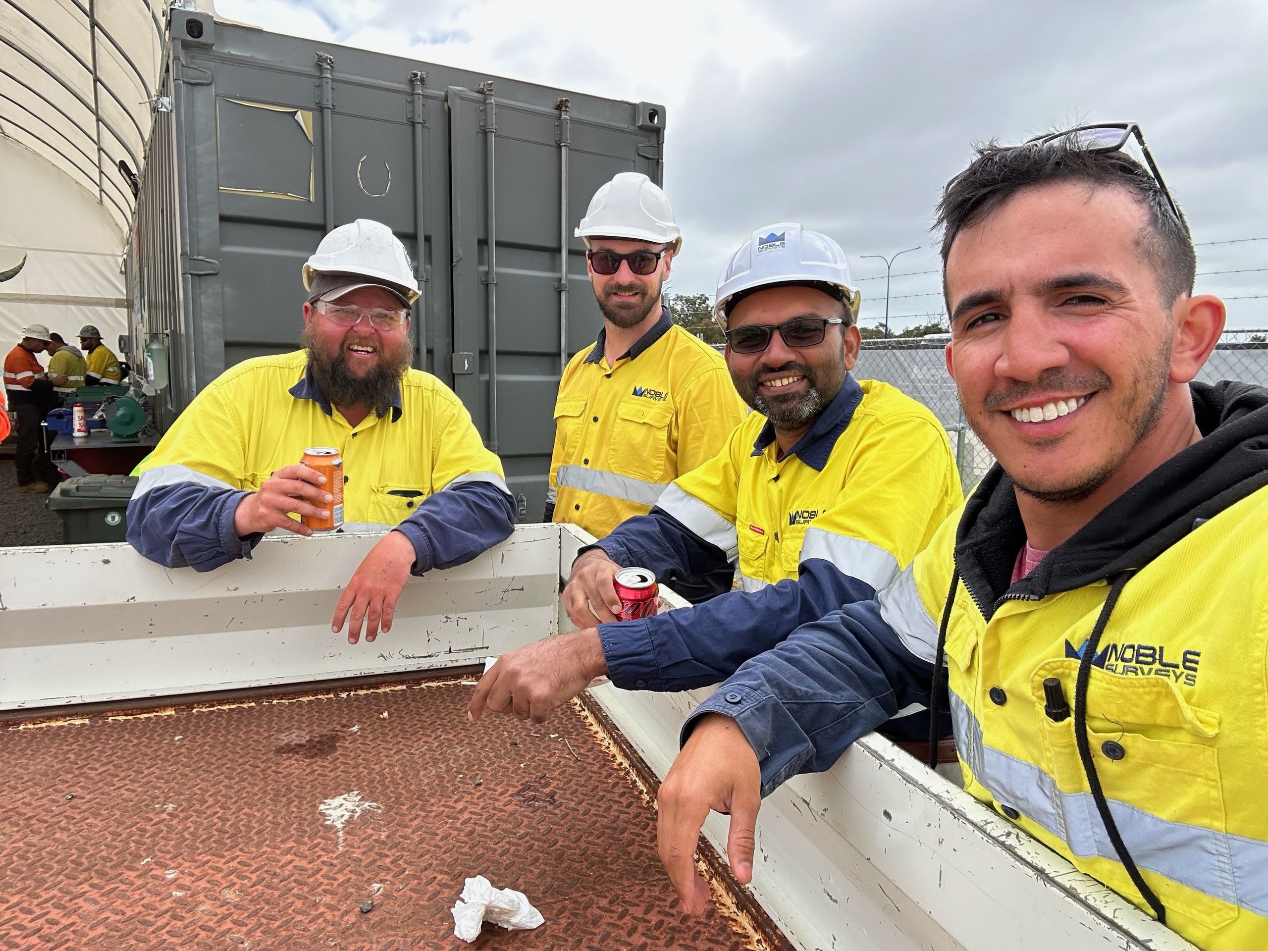 On-site surveying work showcasing practical application of advanced techniques